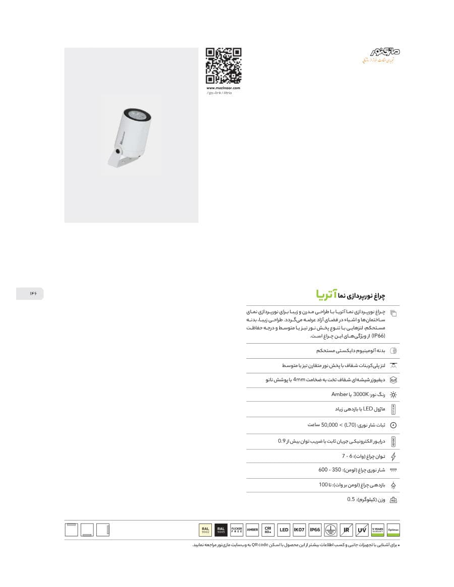 Atria (چراغ نورپردازی نما آتریا)