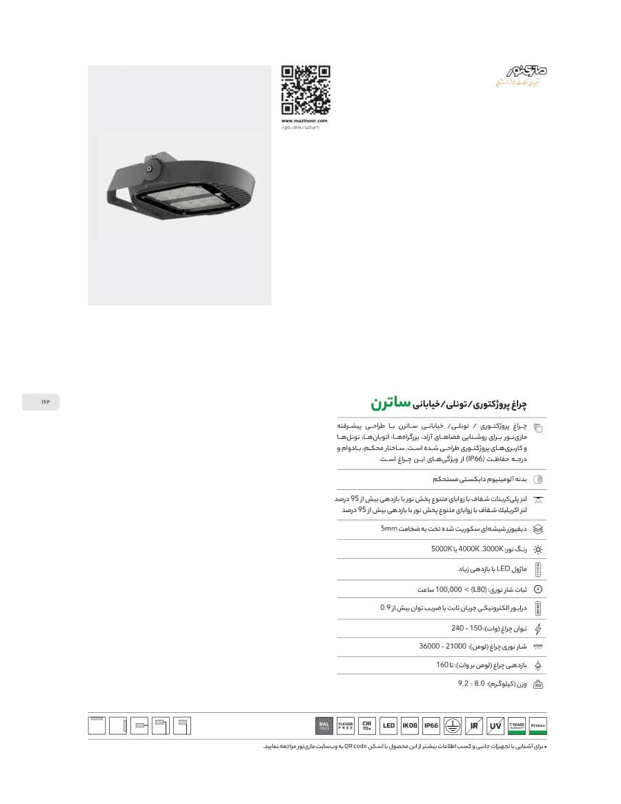 Saturn (چراغ پروژکتوری/تونلی/خیابانی ساترن)